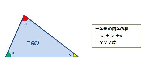 三角形の内角の和 算数の公式覚えてますか